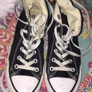 Black high top converse